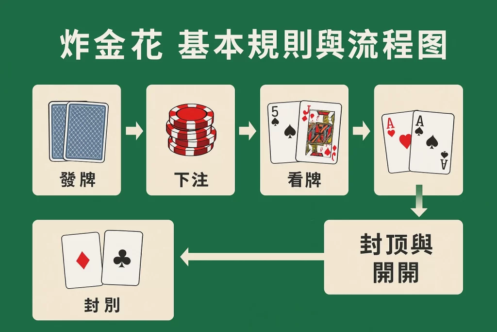 炸金花基本規則與流程圖