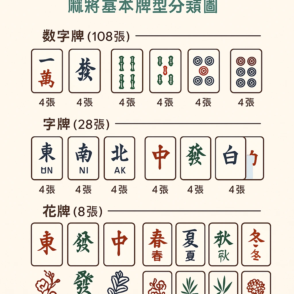 麻將吃碰槓牌型範例圖解