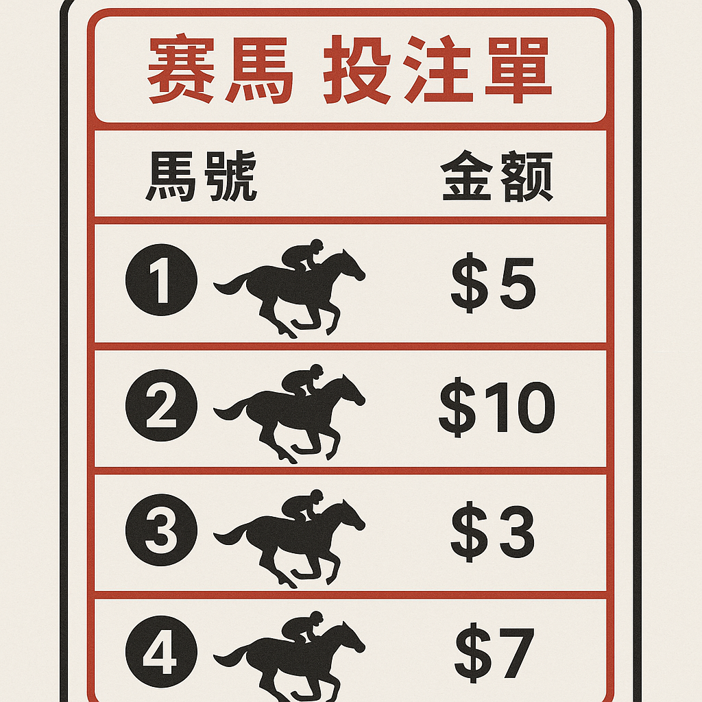 賽馬投注方式 入門流程