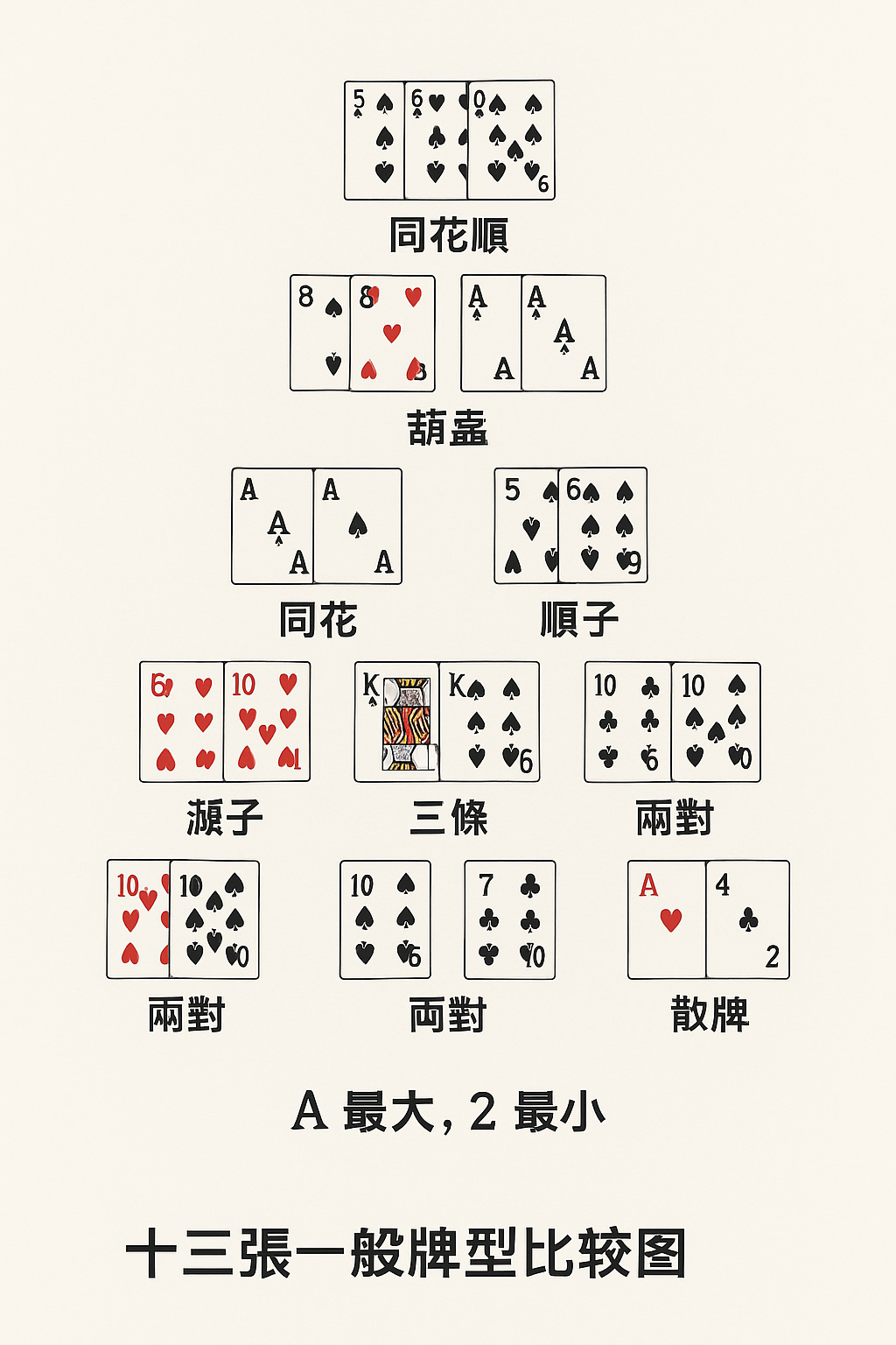 十三張撲克牌玩法全解析|13支規則、口訣與注數計算教學 | HKGAMBLING