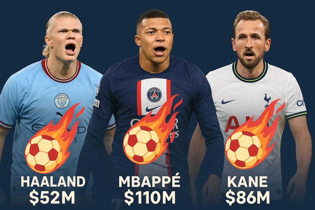 三大射手年薪榜示意圖