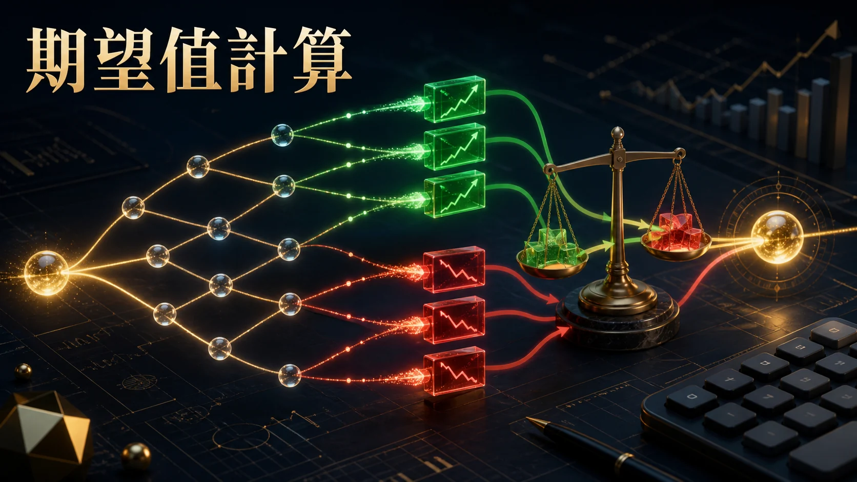 把勝出機率、派彩和失敗損失合併計算期望值