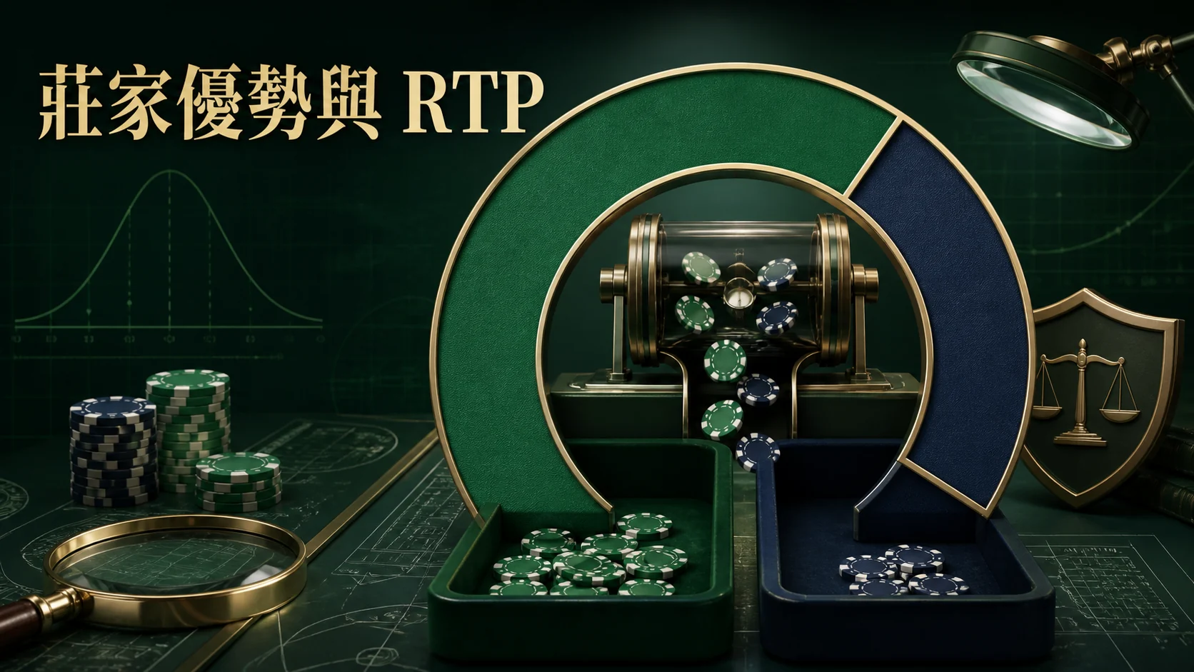 玩家回報率 RTP 與莊家優勢的互補關係示意圖