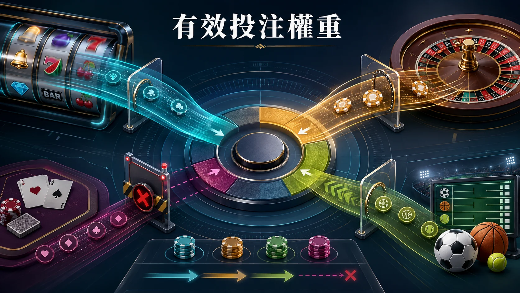 不同遊戲以不同比例計入有效投注的權重資訊圖